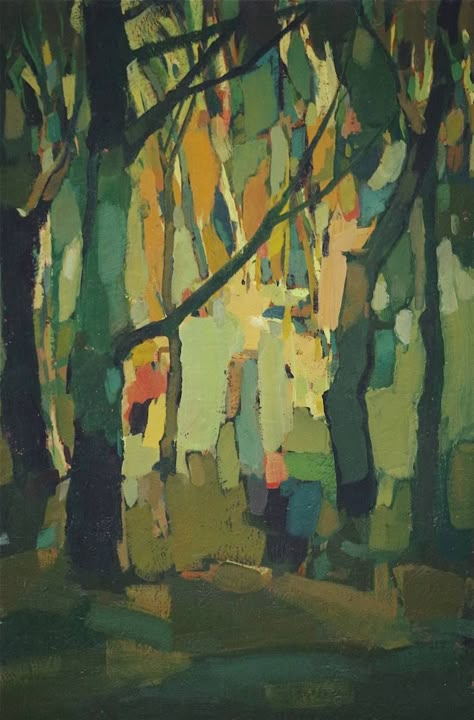 Forest Abstract, Expressionist Landscape, Abstract Tree Painting, Abstract Art Inspiration, Forest Painting, Forest Art, Abstract Art Landscape, Abstract Landscape Painting, Forest Landscape