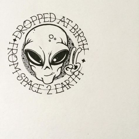 I draw things 👽 #drawing #alien Kunst Tattoos, Alien Tattoo, Arte Alien, Geniale Tattoos, Arte Inspo, Wow Art, Skin Art, Future Tattoos, Flash Tattoo