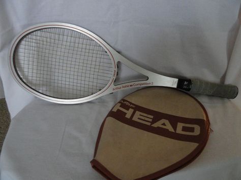 AMF Head Arthur Ashe Competition 2 Vintage Tennis Racket #HEAD Vintage Tennis Racket, Grand Slam Tennis, Arthur Ashe, Tennis Legends, Tennis Rackets, Tennis Racquets, Vintage Tennis, Racquets, Tennis Racket