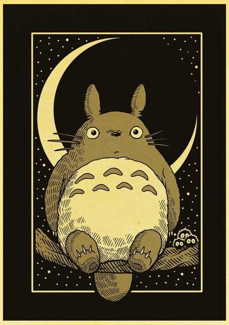 Aesthetic Room Decor Posters, Room Decor Posters, Totoro Poster, Ghibli Poster, Studio Ghibli Poster, Ghibli Artwork, Decor Posters, Anime Canvas Art, Studio Ghibli Movies