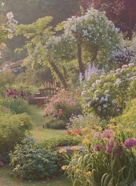 Fairy Nature Aesthetic, Chris Core, Small Cottage Garden Ideas, Backyard Inspiration, The Secret Garden, Garden Cottage, Alam Yang Indah, English Garden, Nature Aesthetic