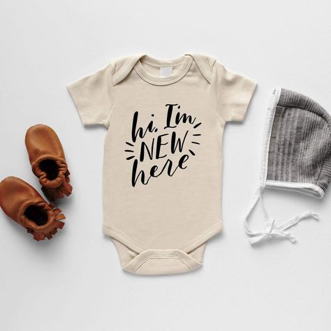 Trendy Bodysuits, Cotton Outfit, Bodysuit Designs, New Kids On The Block, Cotton Bodysuit, Kids On The Block, Baby On The Way, Modern Typography, Long Sleeve Onesie