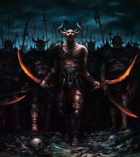 Demons and Fire on Pinterest Demon Army, Scary Paintings, Doom Demons, Fantasy Elf, Horror Genre, Female Demons, Fantasy Demon, Demon Lord, Dark Creatures