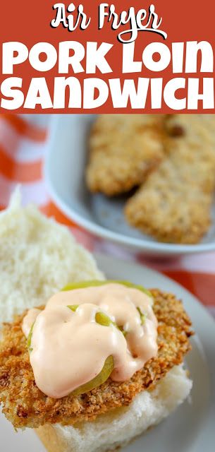 Breaded Pork Tenderloin Air Fryer, Pork Tenderloin Sandwich In Air Fryer, Pork Chop Sliders, Pork Tenderloin Sandwich Breaded, Homemade Tenderloins Breaded, Breaded Tenderloin Recipe, Pork Tenderloin Sandwich Recipes, Airfryer Lunch, Breaded Tenderloin