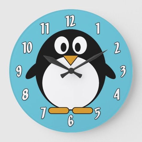 Cute Cartoon Penguin #Invitation #card #template #design #pinterestquotes #pinterestideas #pinterestmom #pinterestwedding #aesthetic #love #art #pinterestsuccess Wall Clock Drawing, Clocks Diy Crafts, Clock Drawing, Clock Drawings, Animal Clock, Nursery Clock, Cartoon Penguin, Funny Lockscreen, Cute Clock