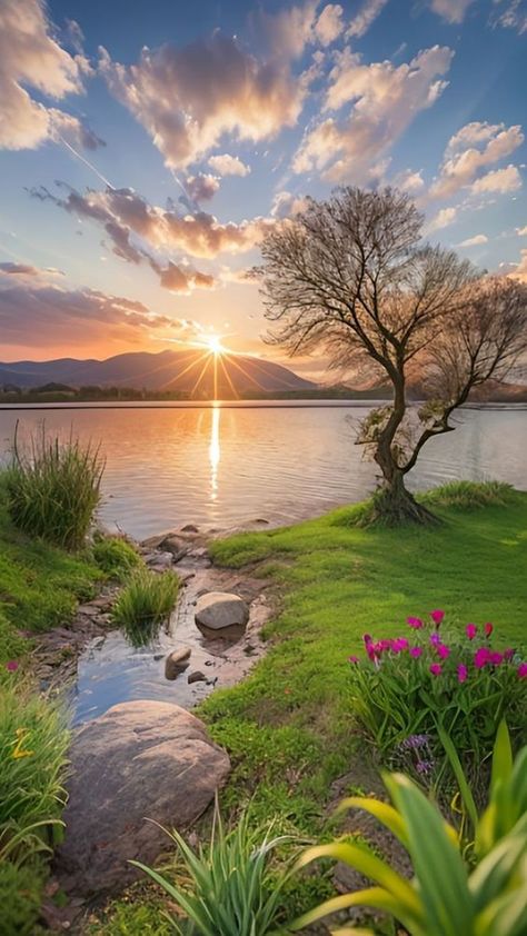 Special Memories of Nature Sunrise Wallpaper, Sunrise Aesthetic, Amazing Nature Photography, Morning Sunrise, Waterfall Photography, Landscape Photography Nature, Wallpaper Nature Flowers, Pretty Landscapes, Sunset Nature