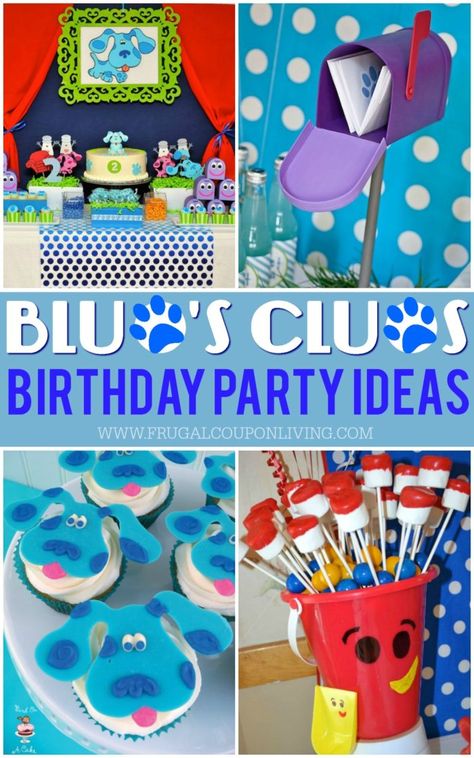 Do you have a birthday party to get ready for? We came up with some of the most creative Blue's Clues Party Ideas to perfect your theme party! #blueclues #party #birthday #partyideas #bluecluesparty #dog #dogparty #birthdayparty Blues Clues Paw Print, Blues Clues Birthday Party, Blue's Clues Birthday, Blues Clues Birthday, Cat Mad, Blue's Clues Birthday Party, Themes Party, Clue Party, Blue Birthday Parties