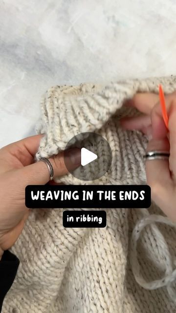 Olga / Gotham.knits on Instagram: "Weaving ends in ribbing - easy and neat! Let me know if you want a video on how to weave in the ends in stockinette or garter! Project: #tenzensweater by and with @woolfolk_yarn Fleck Bulky ▪️ #yarnlove #learntoknit #knittingforbeginners #howtoknit #knitting101 #startknitting #knittingismytherapy" Weaving Ends In Knitting, Weaving In Ends Knitting, Stretch Cast On Knitting, How To Weave In Ends As You Knit, Weave In Ends Knitting, How To Join Yarn Seamlessly, Knitting 101, How To Start Knitting, Let Me Know