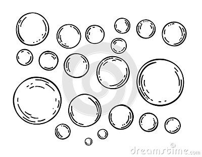 Bubble Drawing, Line Art Vector, Soap Bubbles, Doodle Sketch, Ocean Themes, Vector Stock, Handmade Soap, Ink Drawing, Line Drawing