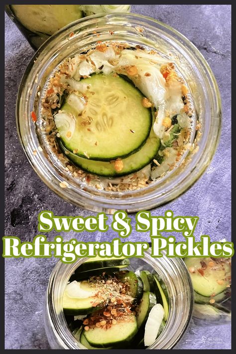 With just a few simple steps and minimal ingredients my Refrigerator Pickles will be ready to munch on in no time! Made with crisp English cucumbers, sweet onions, and a delightful blend of spices, these pickles are the perfect balance of sweet and tangy, with just a little bit of heat. Best Sweet Pickle Recipe, Sweet Refrigerator Pickles, Spicy Refrigerator Pickles, Homemade Refrigerator Pickles, Pickling Cucumbers Recipe, Refrigerator Pickle Recipes, Pickle Recipes, Spicy Pickles, Heart Recipes