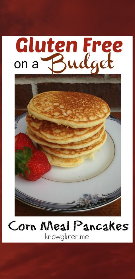 Gluten Free Corn Pancakes, Gluten Free Cornmeal Pancakes, Corn Flour Pancakes, Gf Pancakes, Pancakes Muffins, Cornmeal Recipes, Cornmeal Pancakes, Corn Meal, Healthy Recipes On A Budget