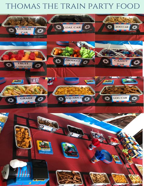 Train Party Food, Train Birthday Party Food, Train Birthday Theme, Thomas Train Birthday, Train Theme Birthday Party, Thomas The Train Birthday, Thomas Birthday Parties, Thomas The Train Birthday Party, Thomas The Train Party