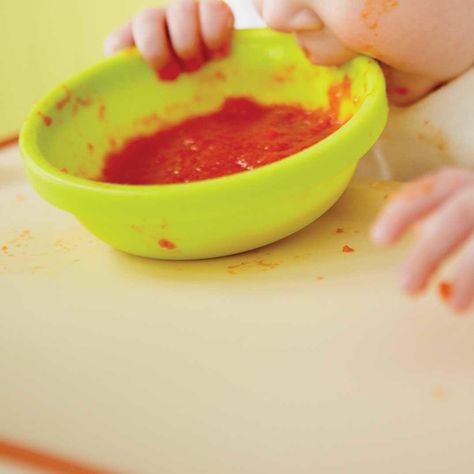 Red Bell Pepper Puree (baby food)    | Ricardo Pepper Puree, Baby Puree Recipes, Baby Puree, Red Bell Pepper, Bell Pepper, Baby Food, Red Peppers, Baby Food Recipes, Stuffed Bell Peppers