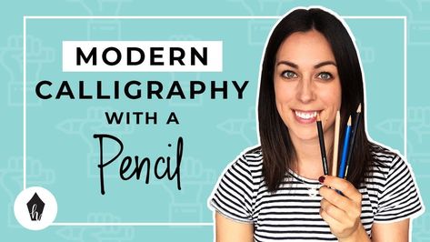 Beginners Guide To Doing Calligraphy With A Pencil - The Happy Ever Crafter Modern Calligraphy Tutorial, How To Do Calligraphy, Best Calligraphy, Pencil Calligraphy, Calligraphy Course, Diy Calligraphy, English Calligraphy, Calligraphy Ideas, Calligraphy Video