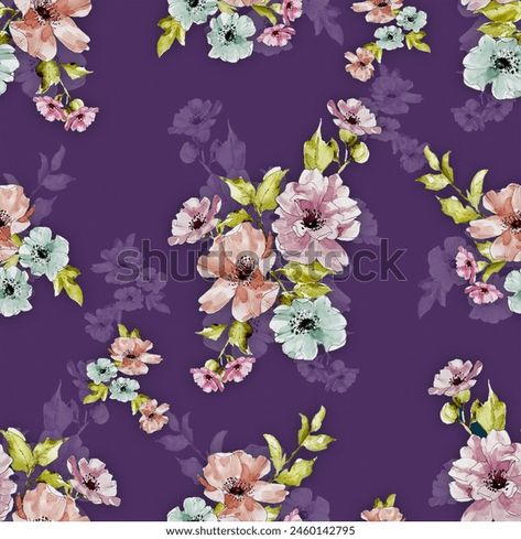 Floral Flower Pattern Illustration Design Texture Stock Illustration 2460142795 | Shutterstock Digital Allover Design, Flower Pattern Illustration, Pattern Illustration Design, Digital Pattern Design, Design Texture, All Over Design, Flower Art Images, Channel Art, Color Palette Generator