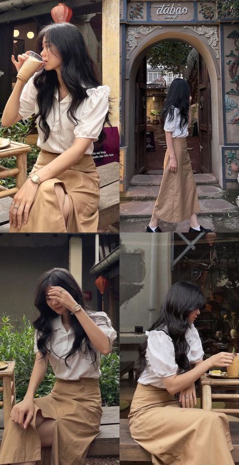 Korean Girl Hairstyle, Taman Safari, Hp Gaming, Modest Girly Outfits, Oppa Gangnam Style, Rok Outfit, Simple Style Outfits, Girl Hairstyle, Pakaian Feminin