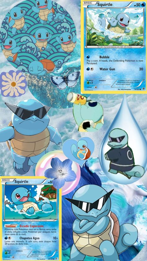 #squirtle #squirtlesquad #pokemonshuffle #pokemon Squirtle Squad, Cool Pokemon Wallpapers, Pokemon Wallpaper, Cool Pokemon, Retro 90s, Create Collage, Creative Play, Your Aesthetic, Connect With People