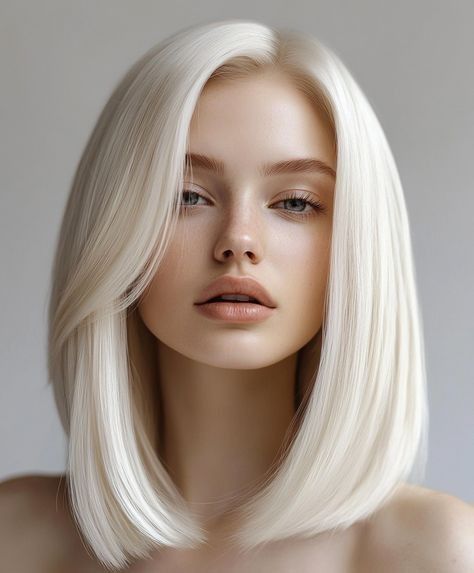 Chacter Inspiration, Blonde Hair Platinum, Platinum Blonde Hair Color Ideas, 4 Braids Hairstyle, Platinum Blonde Hair Color, Blonde Hair Transformations, Mode Kylie Jenner, Natural Gray Hair, Polished Style