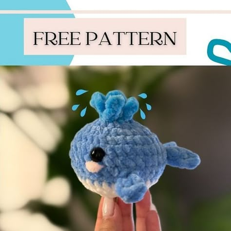 Bianca | MrsCrochetDesigns on Instagram: "✨FREE PATTERN ✨ SPLASHY - THE FOUNTAIN WHALE 🐳   Supriseeee! 🐳 Today I have a free fountain Whale pattern for you! 🤍 Hope you like this pattern as much as I do! ✨  I can’t wait to see all of your fountain whales!!🐳   Don’t forget to tag me if you post your little whale 🐳  Also a big thank you to all my testers who helped me make this pattern perfect! 🤍 Don’t forget to check them out - they are amazing creators - leave them some love 💕  @marshmallow._crochet  @linacrochet4you  @crochetlove_2  @yarndewvalley  @sunnyscrochetworld  @landrys_loops   Tags:   #creator #artist #art #crochet #pattern #crochetaddiction #crochetpatterns #yarn #häkeln #kunst #anleitungen #cute #stuffedanimals #plushies #plüschtiere #free #freepatterns #whale #pattern #p Crochet Pocket Whale Pattern Free, Worry Whale Crochet Pattern, Marshmallow Crochet, Diy Finger Knitting, Crochet Skull Patterns, Octopus Crochet Pattern, Crochet Stuffed Animals, Crochet Fish, Crochet Skull