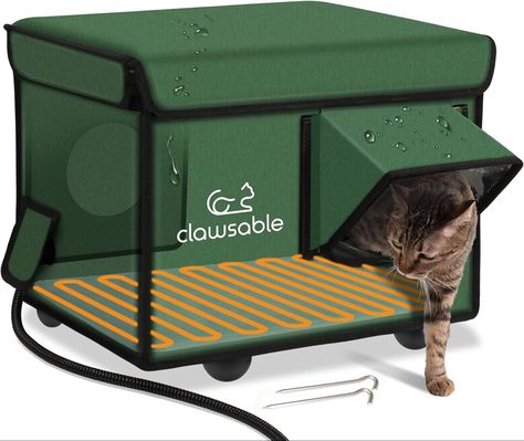 Outdoor Cat Heated House Cat House For Outside, Heated Outdoor Cat House, Outside Cat House, Heated Cat House, Outdoor Cat Shelter, Heated Cat Bed, Foil Insulation, Outdoor Cat House, Outdoor Cat