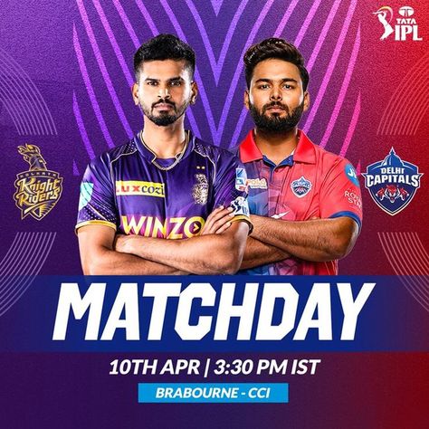 The first encounter of the day is gonna be an interesting one 🌟 Which team looks more stronger to you? #KKRvDC Cricket Poster, Ipl 2022, Sports Design Ideas, Match Day, Player Card, Interactive Stories, First Encounter, Sport Player, Sports Graphic Design