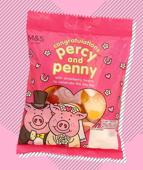 Percy Pigs, Sweet Packaging, Percy Pig, Heart Day, Marks And Spencer, Pigs, Chip Bag, Penny, Snack Recipes