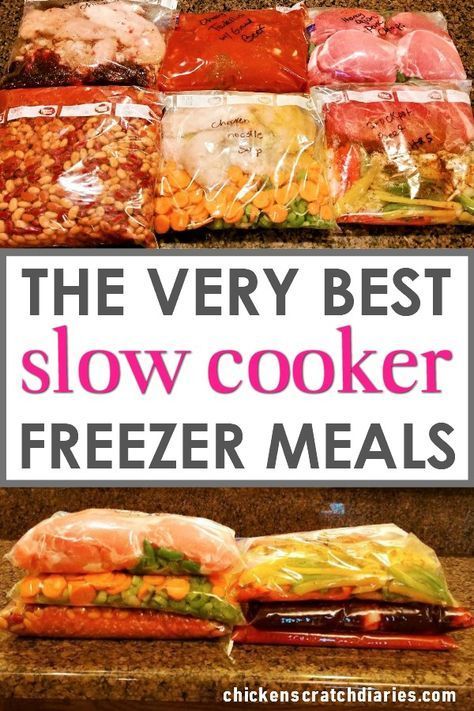 Slow cooker recipes: Freezer dump meals that you can make in one hour and eat all week long. #Crockpot #FreezerCooking #SlowCooker Resep Makanan Beku, Freezer Dinners, Slow Cooker Freezer Meals, Freezable Meals, Freezer Meal Planning, Make Ahead Freezer Meals, Freezer Meal Prep, Dump Meals, Best Slow Cooker