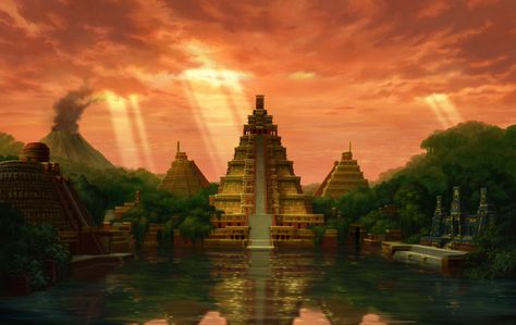 The Road to El Dorado | The Art of Yoriko Ito Lost City Of Gold, Lost City Of Z, Background Painting, Dreamworks Animation, Fantasy City, Lost City, Animation Background, Fantasy Landscape, Wizarding World