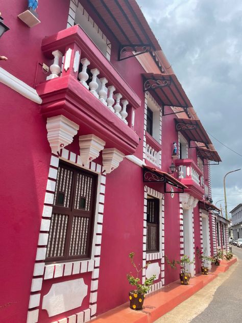 My favourite house among the many at a Portuguese Colony in Goa. #Goadiaries #Traveldiaries Goa Houses Portuguese, Goa Portuguese Houses, Goa Portuguese, Goa Houses, Goa Diaries, Assignment Work, Tata Nexon, Portuguese Architecture, Goa Travel