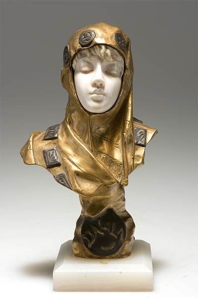 Art Deco Lady, Art Deco Sculpture, Bust Sculpture, Art Nouveau Design, Portrait Sculpture, Art Books, Bronze Statue, Sculptures & Statues, Heart Art