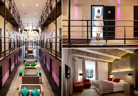 MyBestPlace - Het Arresthuis, A ‘Luxury’ Prison in Holland. Sleep in a Luxury Prison Luxury Prison, Green Pond, Lookout Tower, Prison Cell, Best Golf Courses, Thermal Bath, Luxury Rooms, Bedroom Hotel, Small Town