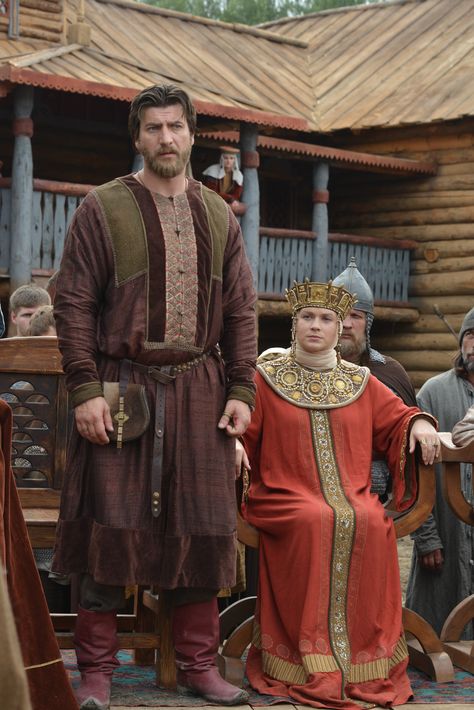 "The Golden Horde" (2017) production still Byzantine Fashion, Mens Garb, Golden Horde, Russian Clothing, Russian Culture, Medieval Costume, Theatre Costumes, Russian Folk, Folk Dresses