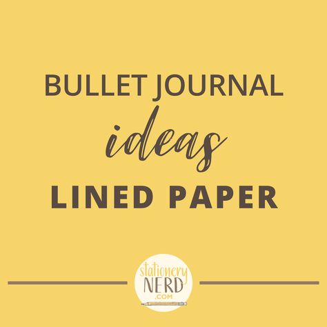 Who says a bullet journal needs to be in a dotted journal. Lots of people love lined journals instead. Here are some great ideas! #bulletjournal #stationerynerd #notebook Bullet Journal Lines, Bullet Journal Daily Spread, Daily Bullet Journal, A6 Notebook, Daily Weekly Planner, Bullet Journal How To Start A, Planner Essential, Bullet Journal Weekly Spread, Bullet Journal Ideas