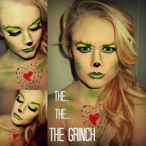 Grinch Makeup, Makeup Room Design, Makeup Lips Matte, Whoville Hair, Makeup Christmas, Makeup Tumblr, Christmas Makeup Look, Best Makeup Artist, Cool Makeup Looks