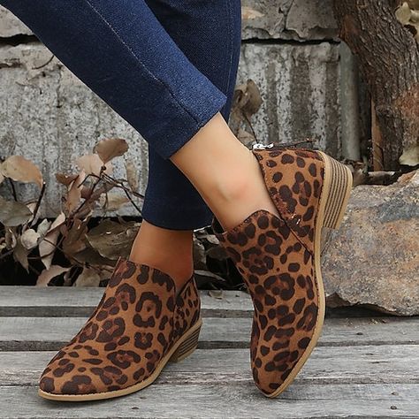 Thick Heel Boots, Boots Fall Ankle, Chunky Ankle Boots, Low Heel Ankle Boots, Boots For Short Women, Zipper Heels, Maria B, Shoes Boots Ankle, Pointed Toe Boots