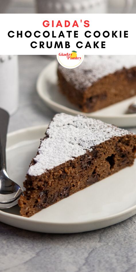 This cake couldn’t be easier to make – It calls for leftover cookies and breadcrumbs as opposed to flour! The cake is just sweet enough and not overwhelmingly heavy, as all of the sugar comes from the cookies you use – so if you use a sweet amaretti cookie, it’ll turn out a bit sweeter than it would with almond biscotti, for example! It has a pleasing, more dense-type texture that’s reminiscent of a tea cake. Leftover Cookies, Fabulous Desserts, Giada Recipes, Crumb Cake Recipe, Easy Sweets, Yummy Deserts, Almond Biscotti, Leftover Cake, Sicilian Recipes