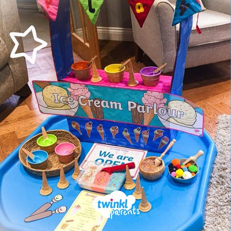 Ice Cream Shop Role Play, Ice Cream Tuff Tray, Colour Activities Eyfs, Ice Cream Parlour Role Play, Shop Role Play, Colour Activities, Play Printables, Reception Classroom, Ice Cream Parlour