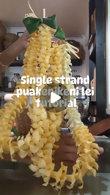 Ho'olei on Instagram: "Do you like the full orange or the two toned lei?

#puakenikenilei #leimaking #pua #puakenikeni #hoolei #makealei #aloha #singlestrandlei #tileaf" Puakenikeni Lei, Lei Diy, Money Lei Diy, Lei Making, Hawaiian Crafts, Hawaiian Lei, Money Lei, Graduation Ideas, April 12