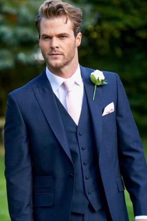 Navy 3 Piece Suit Wedding, Blue Wedding Suit Groom Summer, Groom Suits For Wedding Blue, Navy Wedding Suit Groom, Wedding Suit Navy, Blue Wedding Suit Groom, Navy Blue 3 Piece Suit, Navy Wedding Suit, Navy 3 Piece Suit