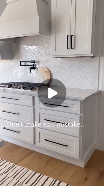 Amanda Stein on Instagram: "Putting outlets under our cabinets stead of in our backsplash is still one of my absolute FAVORITE decisions ever. We don’t keep appliances or clutter on our countertops and our backsplash is too pretty to have ugly outlets installed within it. We love being able to have a power source when we need it, but also an unobstructed view of this herringbone tile! What do you think? Did we make the right choice or do you hate it? #homehack #kitchentile #kitchenbacksplash" Countertop As Backsplash, Outlets In Backsplash, Herringbone Tile, Kitchen Tile, Kitchen Backsplash, Home Hacks, New Builds, Power Source, Backsplash