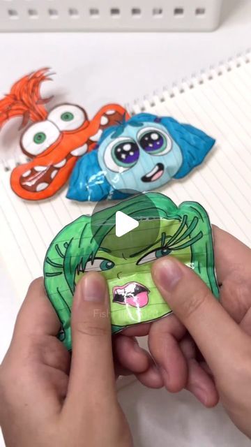 Inside Out 2 Crafts For Kids, Inside Out Arts And Crafts For Kids, Inside Out 2 Crafts, Inside Out Crafts For Kids, Inside Out 2 Disgust, How To Make Paper Squishy, Diy Paper Fidget Toys, Stitch Crafts For Kids, Inside Out Activities For Kids