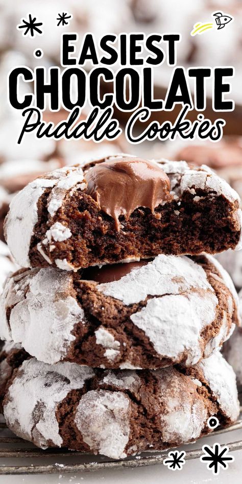 Hersheys Fudge Puddle Cookies, White Chocolate Pudding Cookies, Chocolate Puddles, Chocolate Pudding Cookies, Dark Chocolate Recipes, Xmas Baking, Best Chocolate Desserts, Family Desserts, Keto Christmas