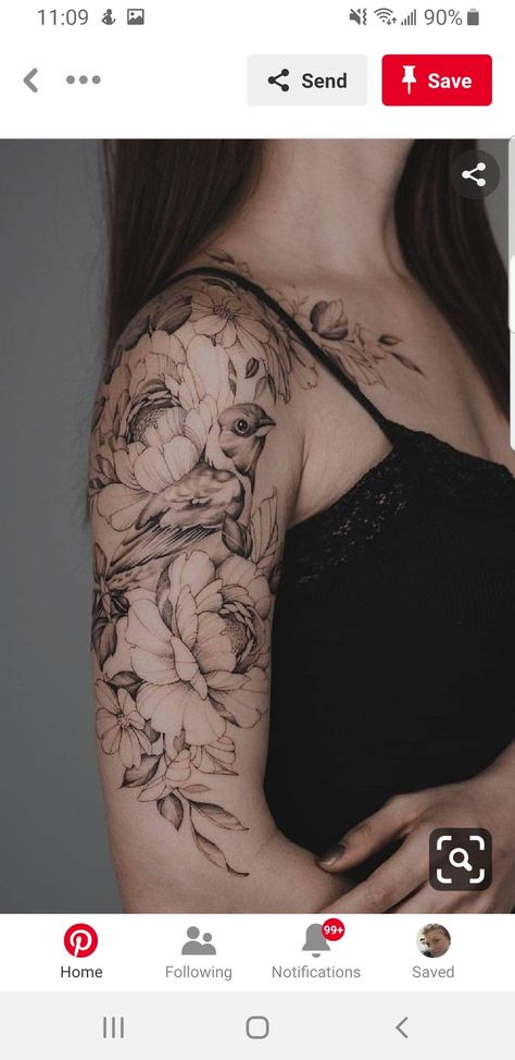 Half Sleeve Tattoo Upper Arm, Tattoo Sleeve Women, Bicep Tattoo Women, Nautical Tattoo Sleeve, Sleeve Tattoo Designs, Parrot Tattoo, Japanese Tattoos For Men, Half Sleeve Tattoos, Floral Tattoo Shoulder