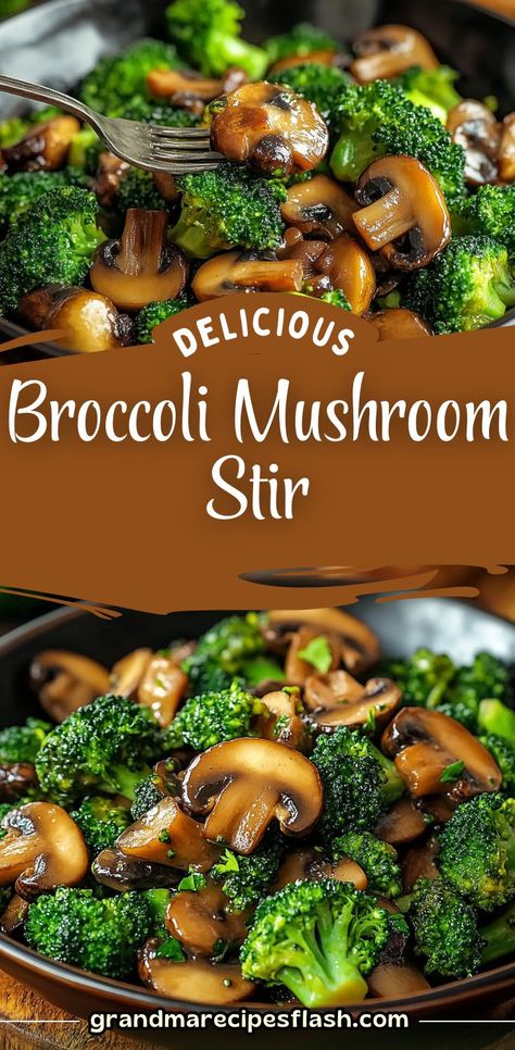 This easy Broccoli and Mushroom Stir Fry is a quick and healthy vegetarian dish that’s bursting with flavor. The savory soy sauce, sesame oil, and garlic blend perfectly with the crunchy broccoli and tender mushrooms. It’s a perfect side dish or a light main course. Broccoli And Mushroom Stir Fry, Chinese Stir Fry Sauce, Sesame Oil Recipes, Vegetable Recipes Dinner, Broccoli Recipes Healthy, Crunchy Broccoli, Mushroom Stir Fry, Homemade Chinese Food, Easy Broccoli