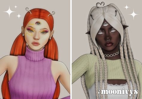 aliens - sim download ✧˖*°࿐ | Patreon Sims 4 Cyclops Cc, Sims 4 Hair Cc Maxis Match Long, Sims 4 Fairycore Cc, Fairy Sims 4 Cc, Pretty Sims, Alien Clothes, Sims Download, Sims 4 Hair Male, Sims 4 Traits