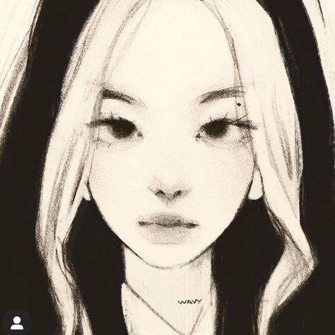 @/wavycaqe on insta 얼굴 드로잉, Kpop Drawings, Arte Sketchbook, Korean Art, Ethereal Art, Hippie Art, Art Tutorials Drawing, Sketchbook Art Inspiration, Cool Art Drawings