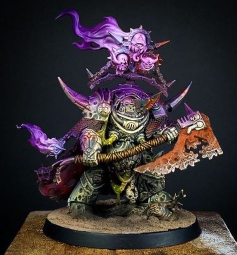 Nurgle Champion - Warhammer 40k Chaos Space Marine | 2021-07-31 Nurgle Art, Warhammer Nurgle, Nurgle 40k, 40k Nurgle, Warhammer 40k Chaos, Chaos Legion, Marine Paint, Chaos Daemons, 40k Chaos