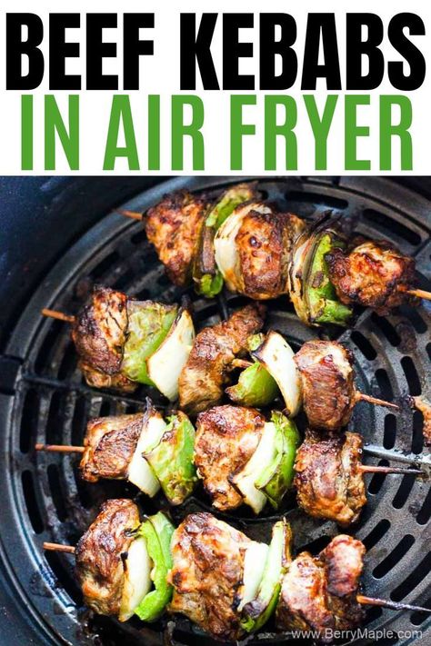 Air Fryer Beef, Conditioner Diy, Beef Kebabs, Steak Sandwiches, Steak Kabobs, Beef Kabobs, Rib Meat, Air Fryer Oven Recipes, Air Fry Recipes