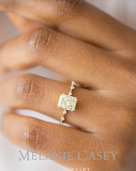 Antique Radiant Engagement Ring, Radiant Engagement Ring Set, Rectangle Rings Engagement, Rectangle Engagement Ring, Rectangle Engagement Rings, Radiant Engagement Ring, Gold Bridesmaid Jewelry, Radiant Diamond Engagement Rings, Radiant Cut Engagement Ring