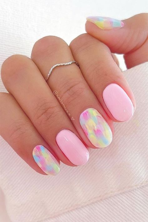 23 Summer, Trendy Shades, Light Pink Nails, Cute Spring Nails, Nail Shimmer, Vibrant Nails, Cute Summer Nails, Coffin Shape Nails, Cute Gel Nails